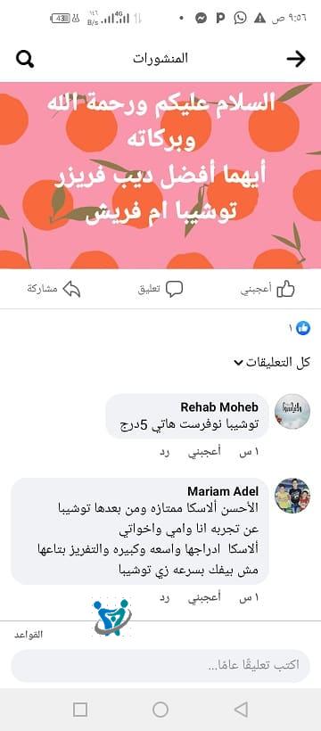 أيهما افضل ديب فريزر توشيبا ام فريش 8 تقييم رقم 2